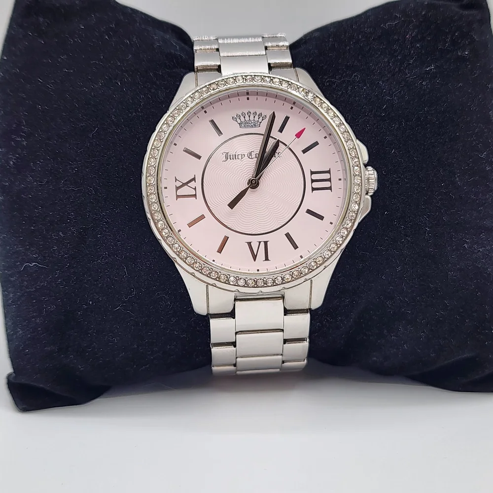 Juicy Couture Silver and Pink Watch